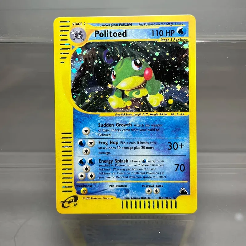 PKM Cards Tyranitar Gengar Nidoking Single Foil Cards Aquapolis Espeon Hypno Classic Game Collection Cards PTCG Proxy Cards — image 19