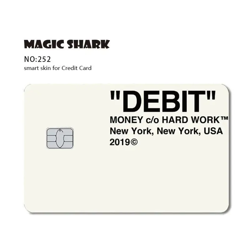 Magic Shark Dog Meme Hunter Snake Stonks 3M Matte PVC Front Sticker Film Cover Skin for Bank Debit Credit Card — image 24