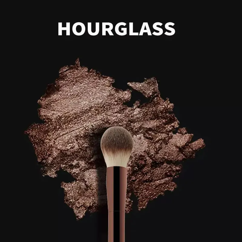 10pcs/set Hourglass Makeup brushes Powder Eyeshadow Domed Crease Make up brush Stippling Angled Shadow Brow with cosmeetic bag — image 3