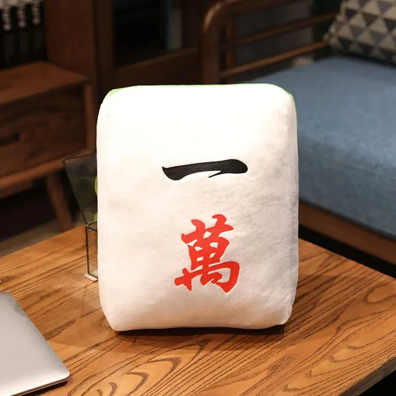 Hot 1pc Creative Mahjong Pillow Cushion Chinese Plush Toy Car Chair Backrest Mahjong Dice Funny Nap Pillow Sofa Home Decor Gift — image 12