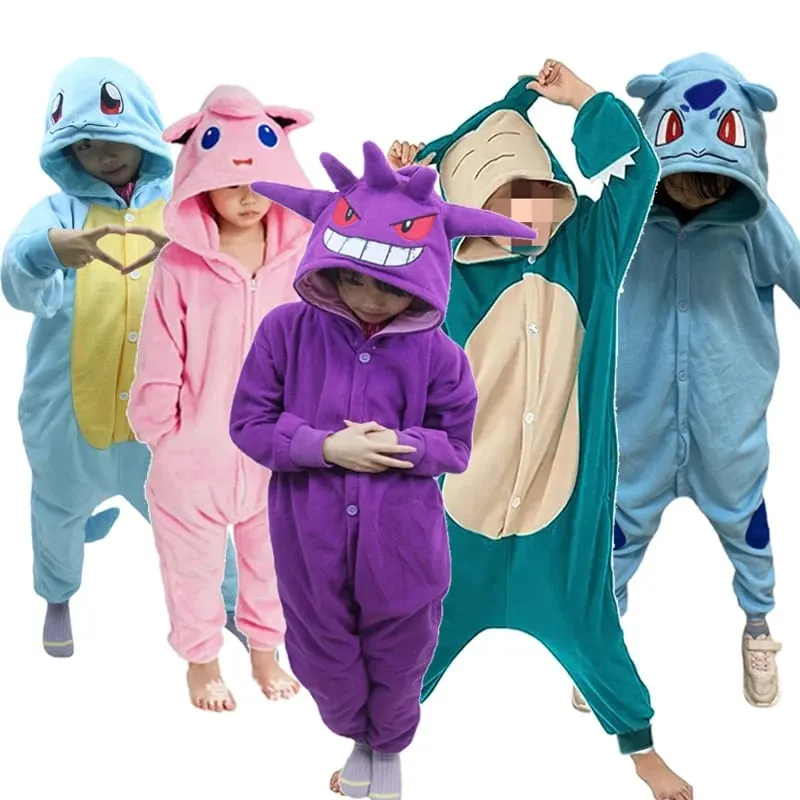 Pokemon Pijama Jigglypuff Pikachu Gengar Snorlax Onesie Kigurumi Cosplay Charmander Halloween Anime Pajamas — image 1