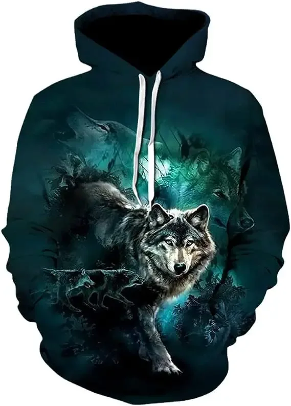 New Men's Animal Series 3D Wild Boar Printing Sweatshirt Casual Fashion Women's Y2K Hoodies Pullover Street Large Sudaderas — image 5