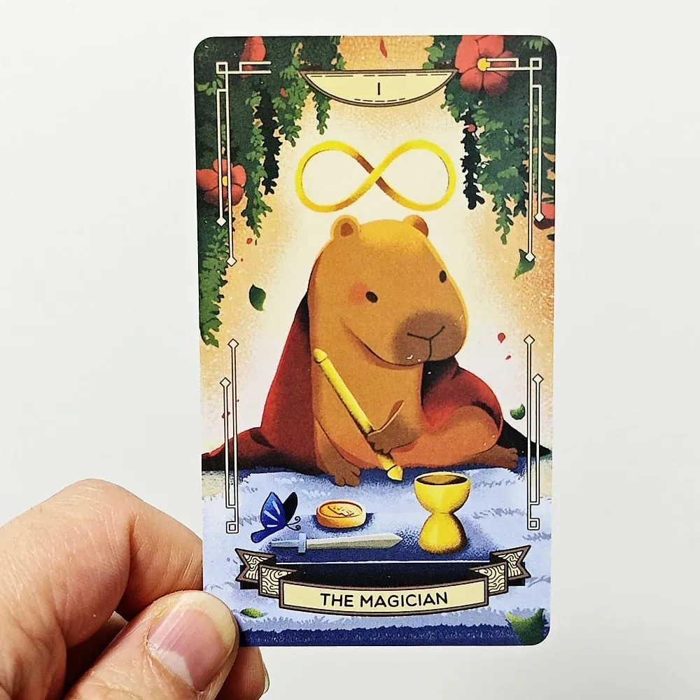 Capybara Tarot Deck 10.3*6cm 78 Cute Tarot Cards Bring That Soothing Vibe and Energy Into A Tarot Deck — image 2