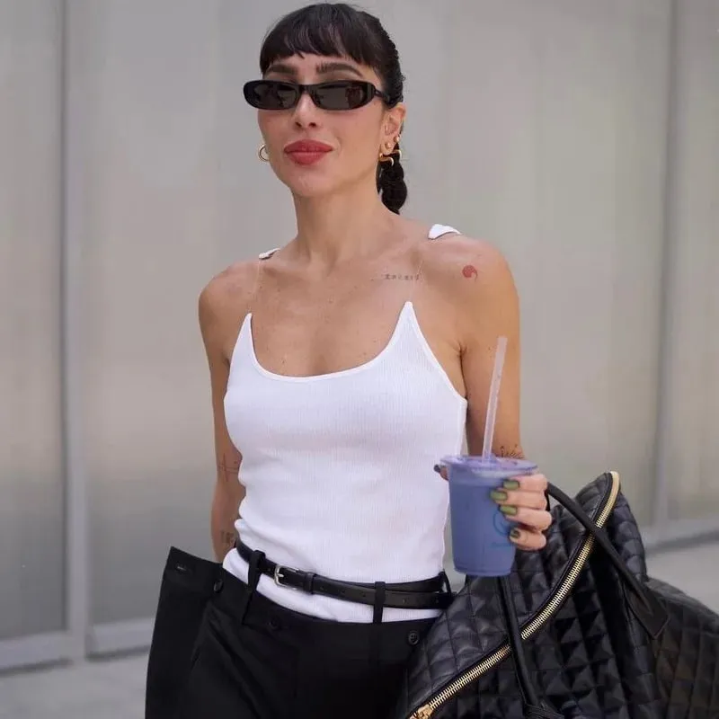 Women Ypro Ribbed Invisible Strap Tank Top Camis Tee — image 4