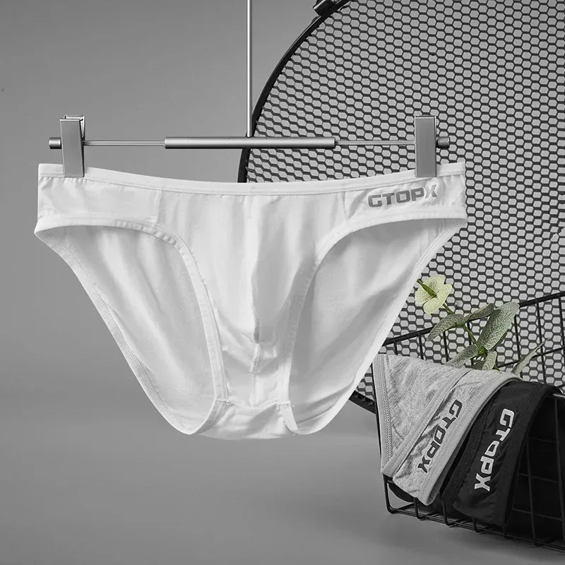 3Pack Mens Underpants Low Waist Briefs U Convex Bag Moisture-wicking Comfortable Sexy Mens Bikini — image 2