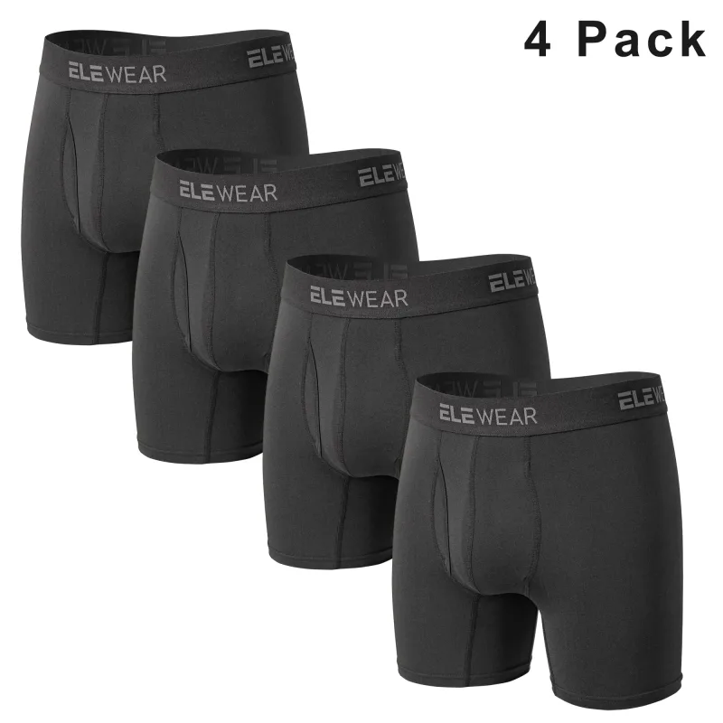 4 Pack Men Underwear With Opening Breathable Mens Boxershorts Men's Panties Underpants Plus Size Fashion Boxers Brief
