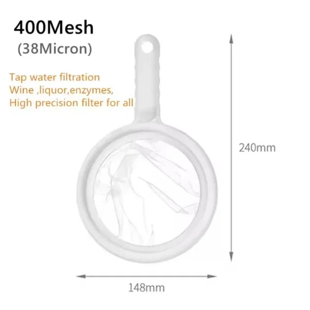 Nylon Ultra-fine Filter Mesh Sieve Soy Juice Coffee Milk Food Strainer Spoon Kitchen Gadgets 120/200/400 Mesh Filter