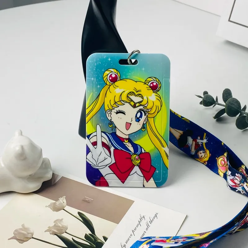 Anime Credential Holder Cartoon Lanyards for Key Neck Strap For Card Badge Gym Keychain Keyring Accessories Gifts