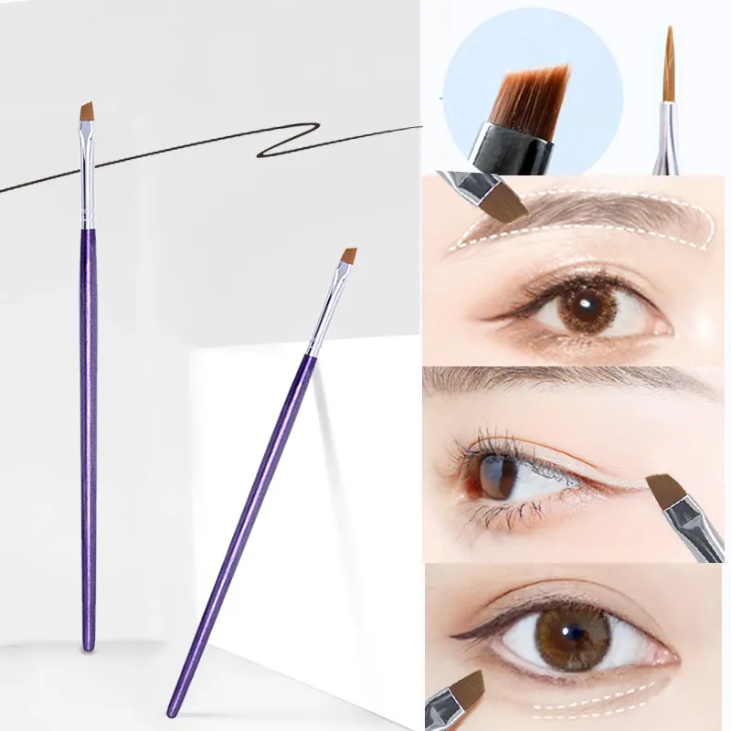 Upgrade Blade Eyeliner Brush Ultra Thin Flat Fine Eye Liner Makeup Brushes Flat Eyeliner Brush Eyebrow Make Up Tool — image 1