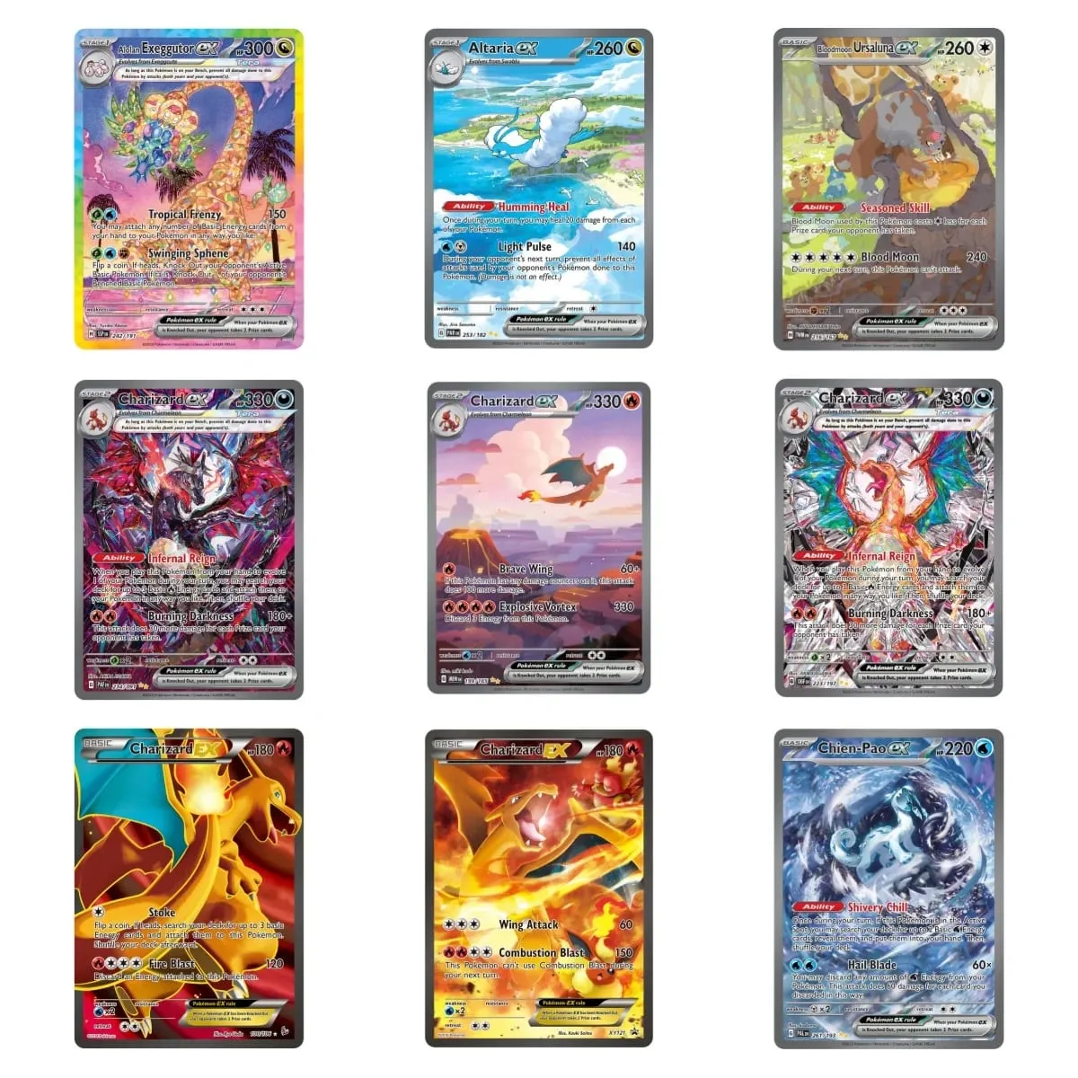 PKM Proxy EX Cards HolographicM Charizard-EX/ Mew/Greninja/Pikachu/Charizard/M Charizard/ex PTCG Game Collection Cards Game Toys