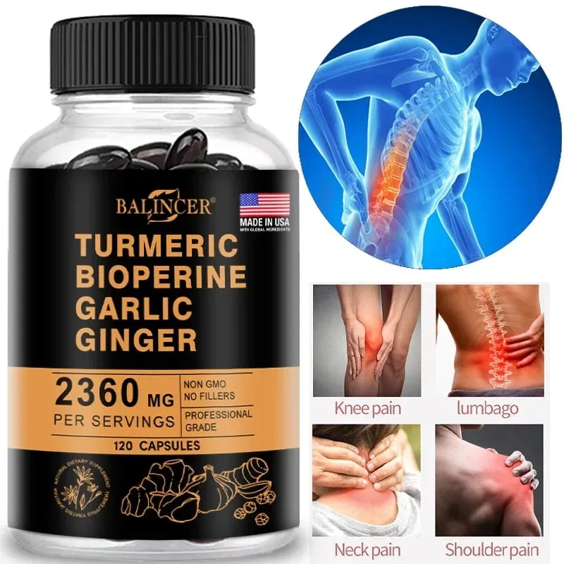Curcumin Inflammation Support Black Pepper for Maximum Absorption Natural Premium Joint Flexibility and Muscle Health Support