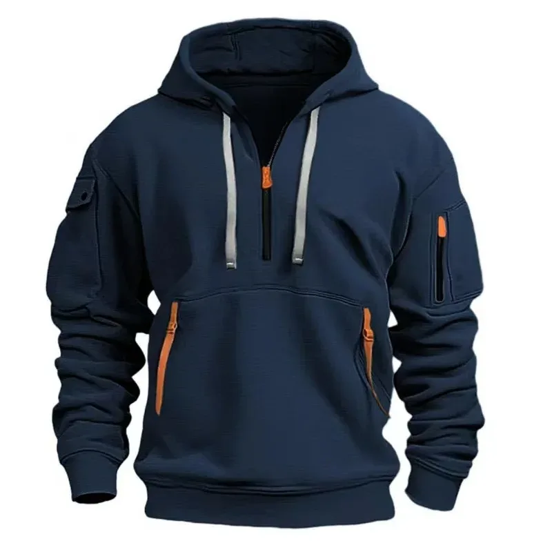 Customized DIY Printed Hoodies for Men and Women, Loose Casual Sportswear with Zipper, Long Sleeved Hoodies with Multiple Pocket — image 7