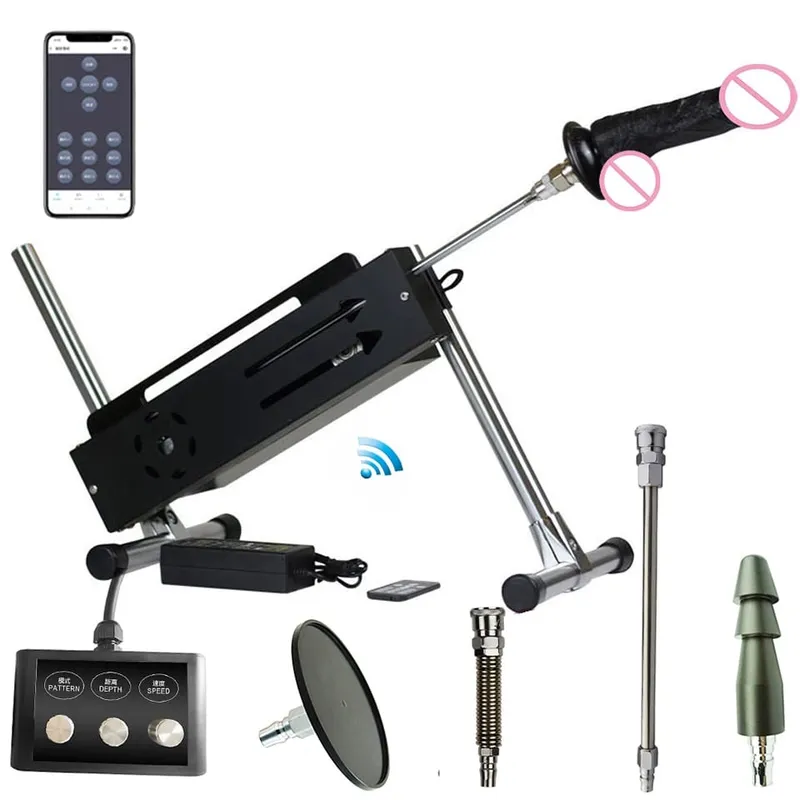 New Sex Machine App & Wired & Wireless Control Turbo Gear Powerful Love Machine with Dildo for Adults Masturbation
