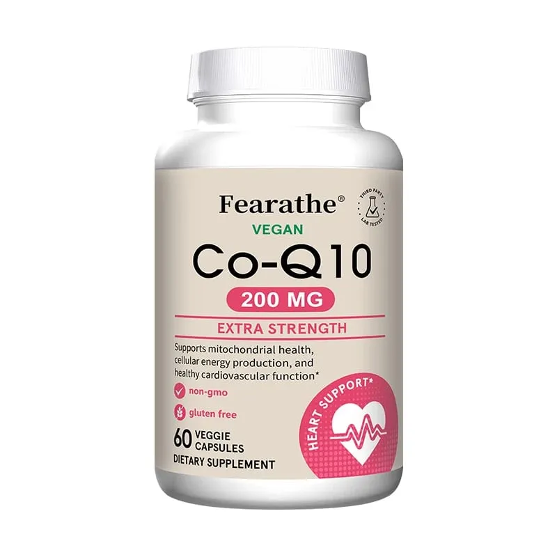 Fearathe CoQ10 200 Mg Capsules - Coenzyme Q10 Supplement Antioxidant Heart Health and Energy Production — image 9