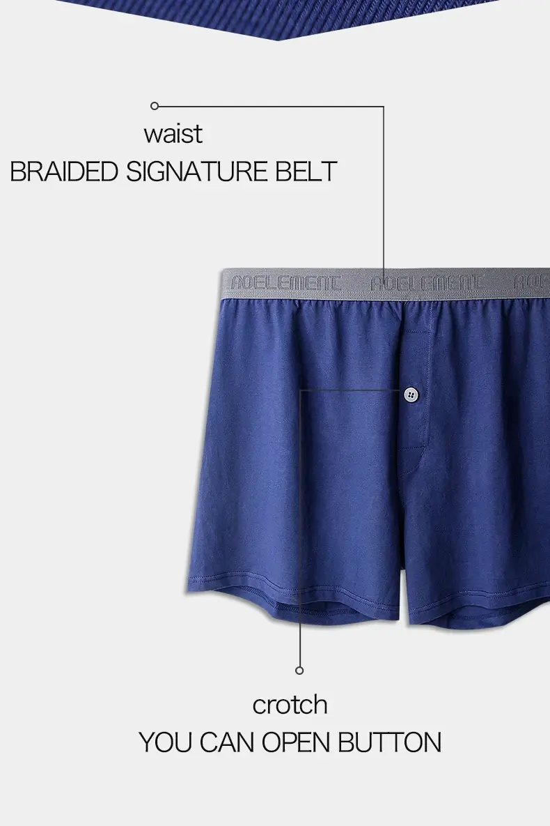 3Pcs Men's Underwear Loose Home Shorts Summer Boxer Briefs Thin Cotton Arrow Pants Large Size Four Corners Home — image 11
