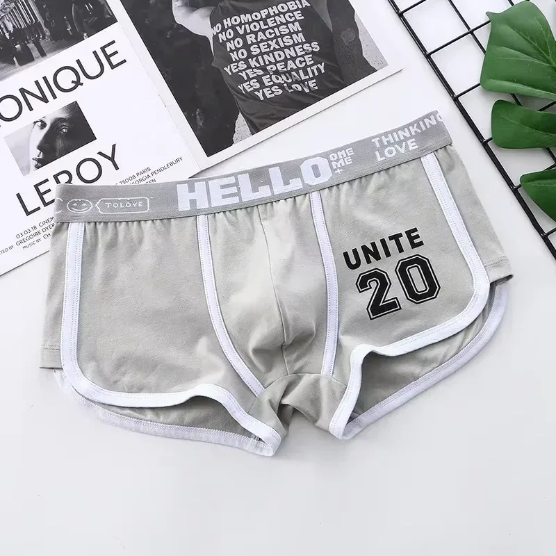 1/3pcs Men Underwear Sports Boxer Shorts Cotton Solid Color Sexy Panties Fashion Breathable Comfortable Underpants Man U Convex — image 46