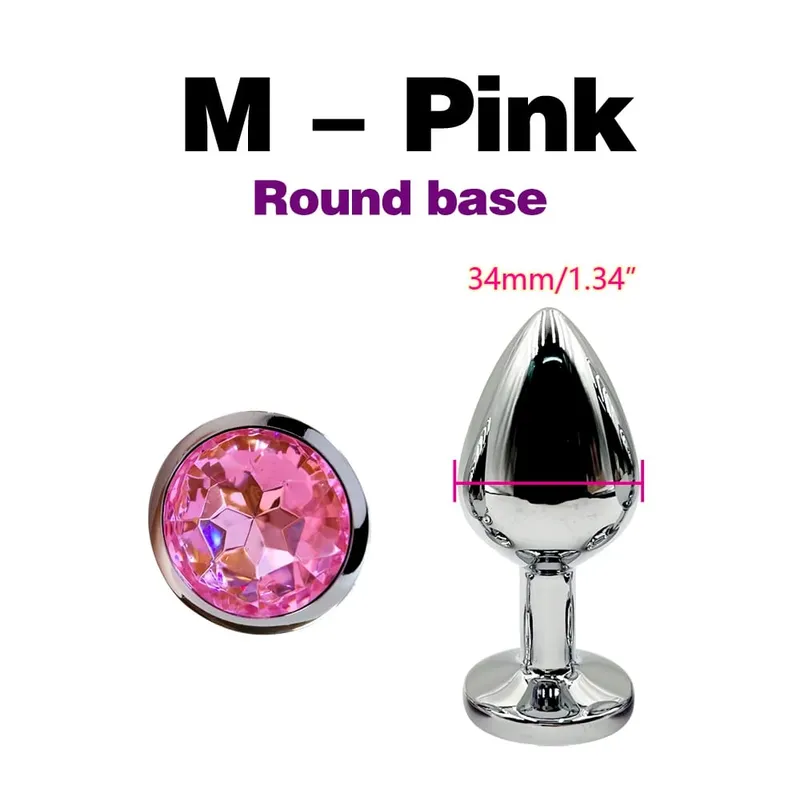 Metal Anal Plug With Gem Base Beginner To Expert 5 Size Butt Plug G-Point Massage Dildos Female/Male Couples Adult Sex Toys — image 12
