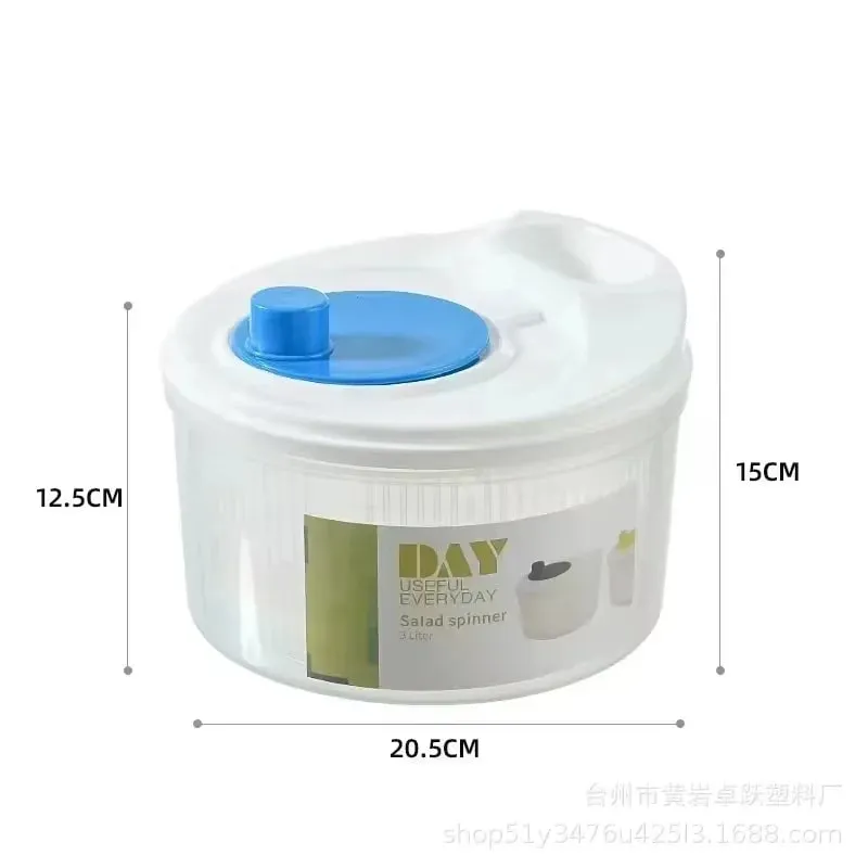 Salad Spinner Lettuce Greens Washer Dryer Drainer Crisper Strainer for Washing Drying Leafy Vegetables Kitchen Tools — image 12