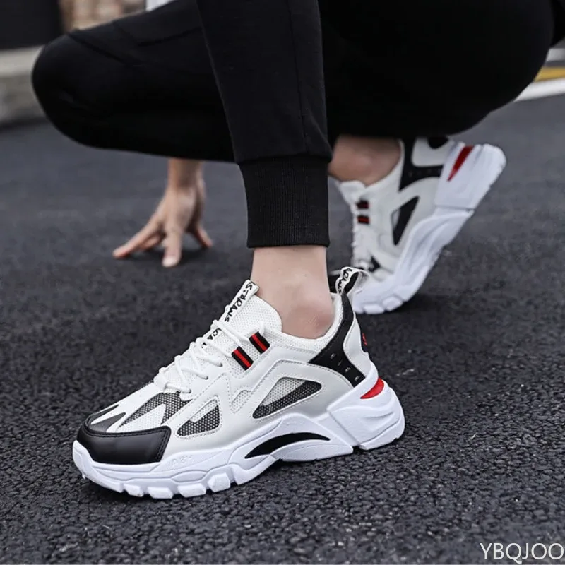 New Men's Shoes Spring Autumn Breathable Mesh Shoes Thick soled Height Increasing Shoes Men's Versatile Trendy Sports Shoes — image 4