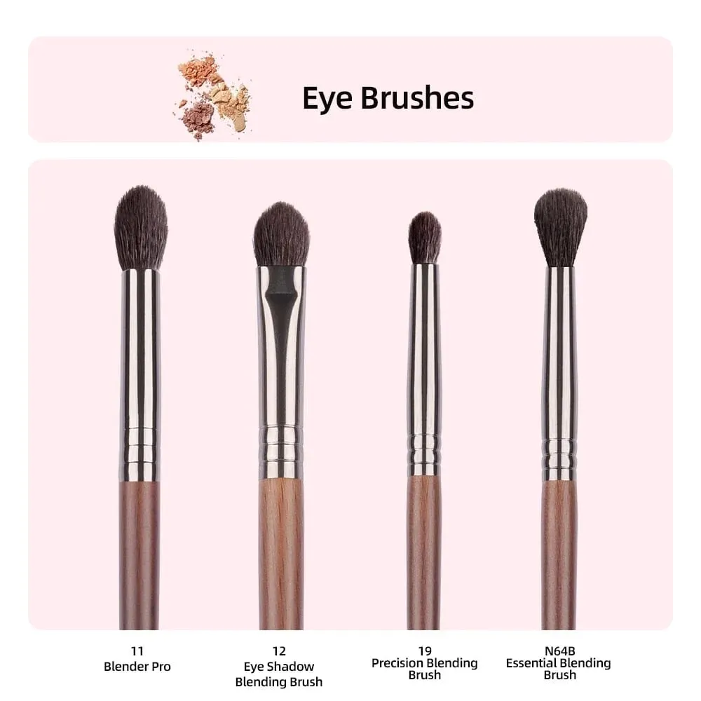 OVW Goat Hair Makeup Eyeshadow Brushes Set 4Pcs XQ111219N64b — image 4