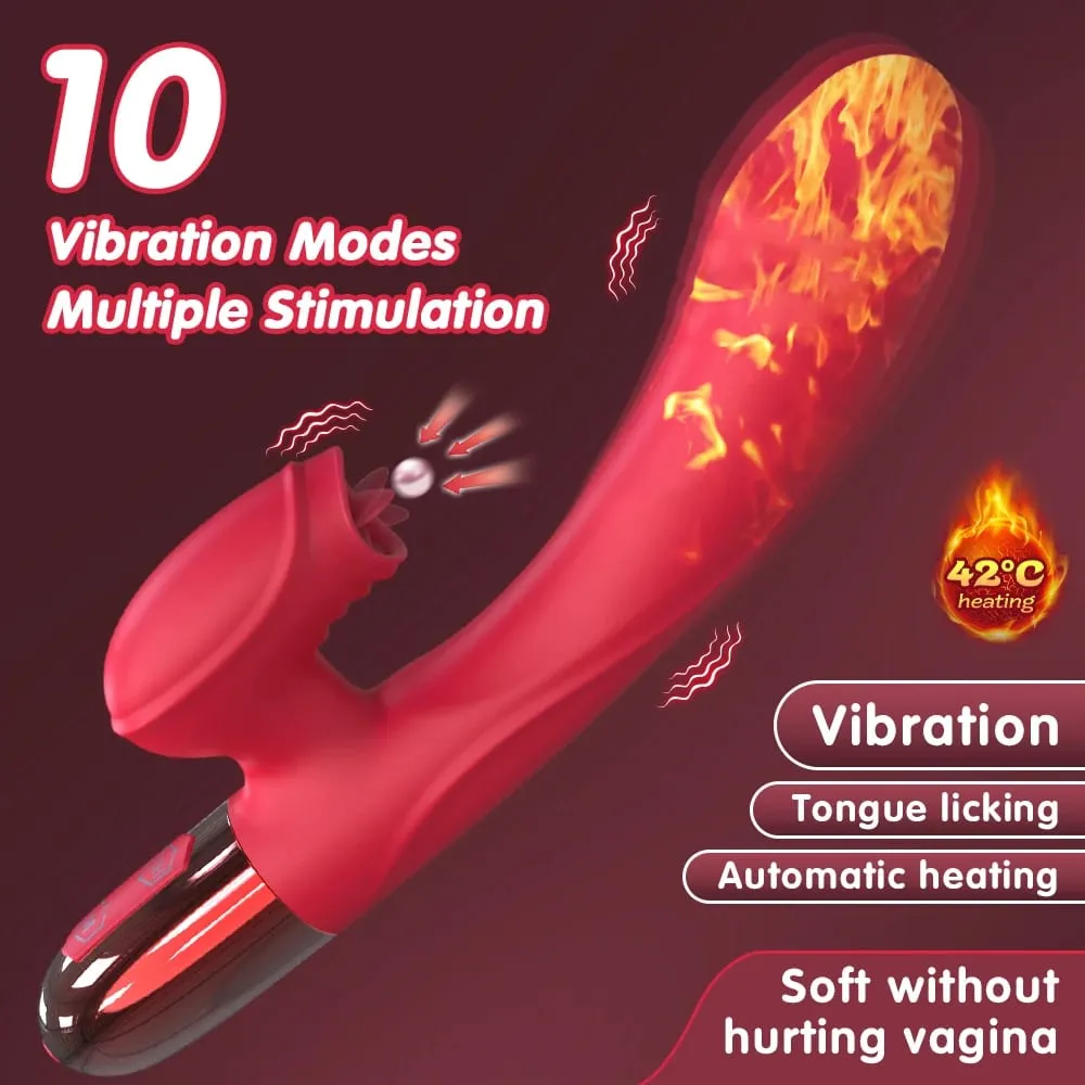 Powerful Vibrator for Women with Tongue Licking Clitoris Stimulator Female Masturbation G Spot Dildo Adults Goods Sex Toys 18+ — image 2