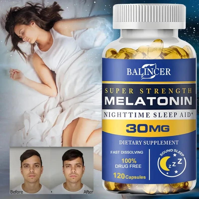 Balincer - Melatonin Sleep Dietary Supplement Supports Relaxation Stress and Healthy Sleep Non-GMO Dietary Supplement — image 1
