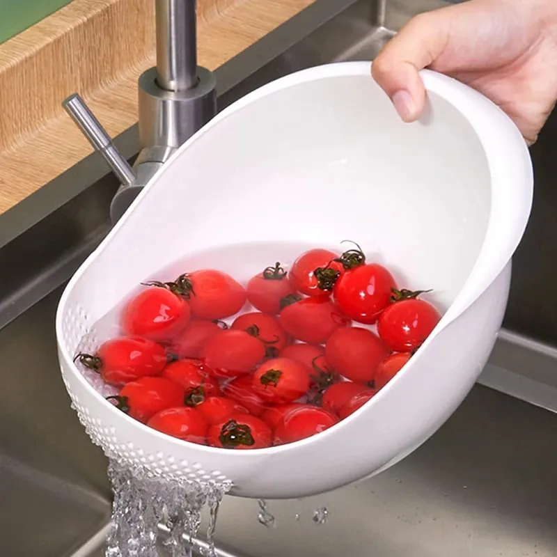 Rice Washing Filter Beans Strainer Basket Colander Plastic Sieve Fruit Vegetable Bowl Drainer Cleaning Tools Home Kitchen Tools — image 4