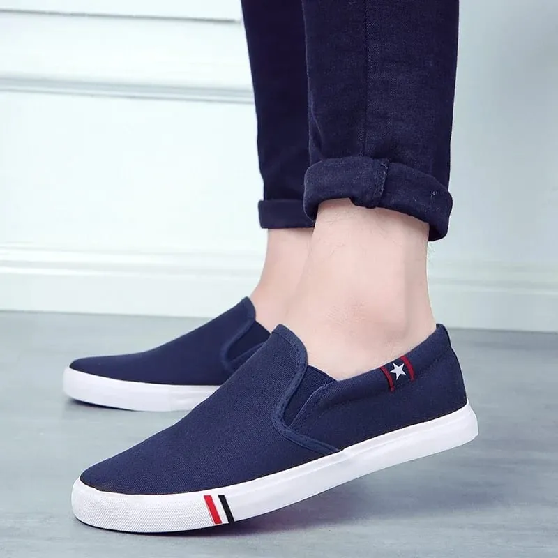Men Casual Shoes Slip on Canvas Loafers Comfortable Walking Flats for Man Dude Non Slip Soft Moccasins Sneakers Summer — image 5
