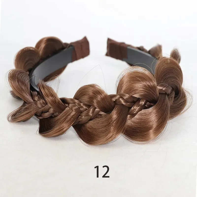 Twist Braid Headband Synthetic Fishbone Braid Wig Headband 1pc Non-Slip Twist Braid Hair Hoop Hair Accessories For Women Girls — image 11