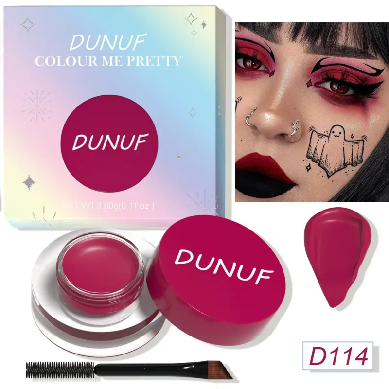Waterproof and Durable Matte Eye Shadow Eyeliner Cream 12 Color Eyebrow Dye Cream Multi-function Facial Paint Cream Makeup