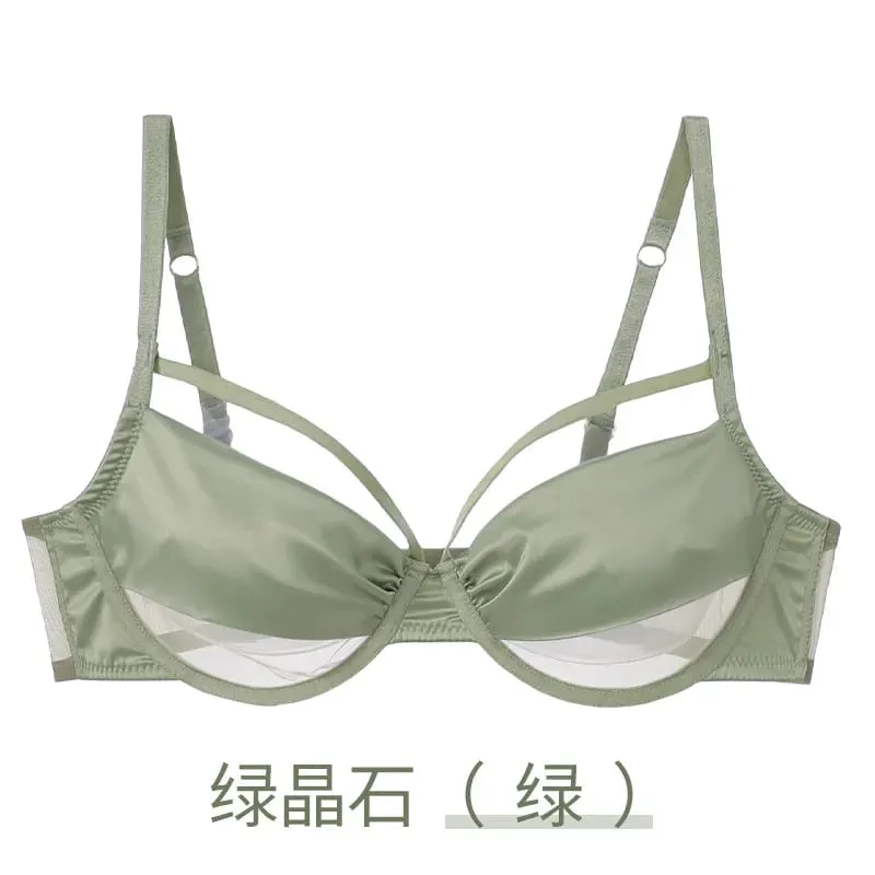 สุภาพสตรีใหม่บางถ้วยSlimmingชุดชั้นในชุดUnderwire Push Up Bra Minimizing Effectรวบรวมด้านข้างBulge Antiหย่อนคล้อยนุ่ม — image 7