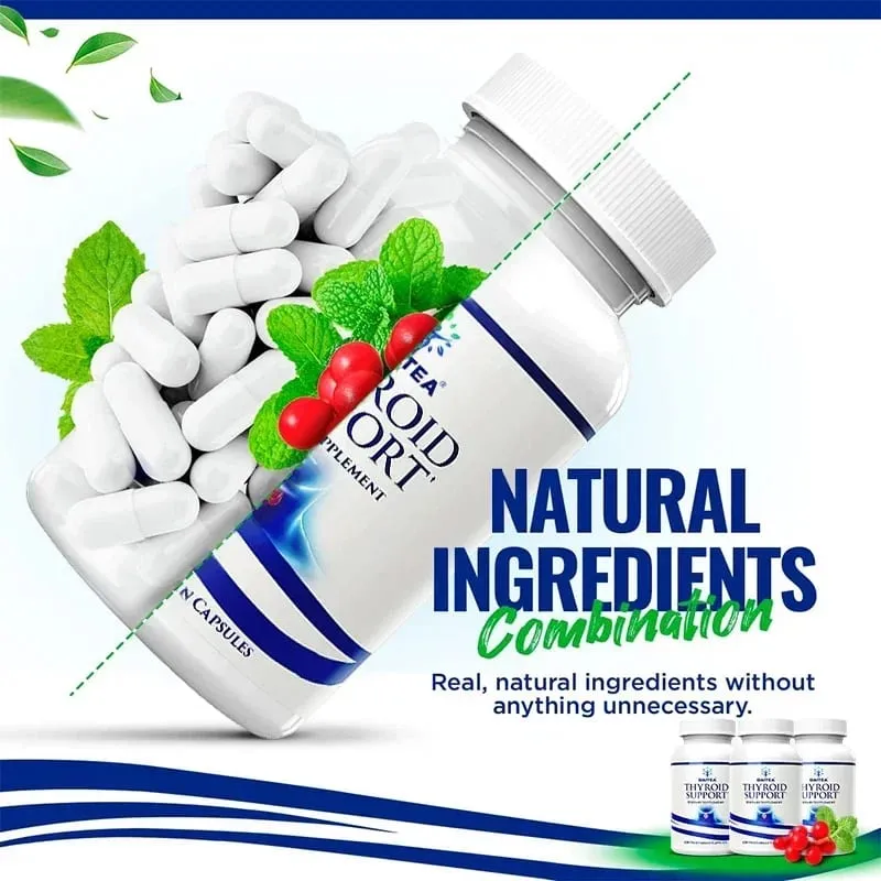 Thyroid supplement rich in iodine vitamin B12 zinc selenium promotes thyroid health and relieves fatigue — image 3