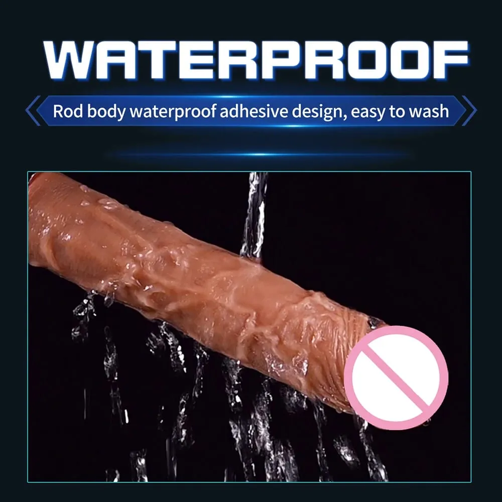 19CM Realistic Thrusting Dildo Vibrator for Women Vagina Anal Stimulator Heating Auto Telescopic Masturbator Sex Toys for Couple