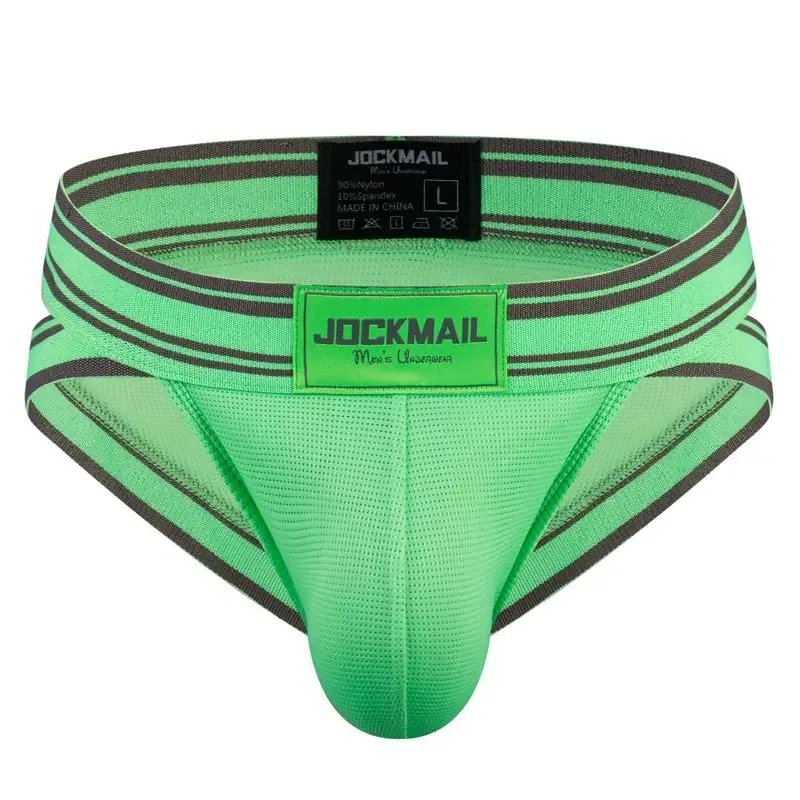 Jockmail Sexy Underwear Men Briefs Male Panties Pouch String Bikini Hombre Slips Cuecas Lingerie Erotic Underpants Summer Mesh — image 15