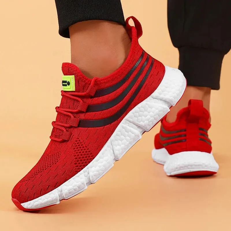 Comfortable Men's Running Shoes Summer Mesh Breathable Lightweight Outdoor Tennis Shoes Fashionable Versatile Balanced Sneakers