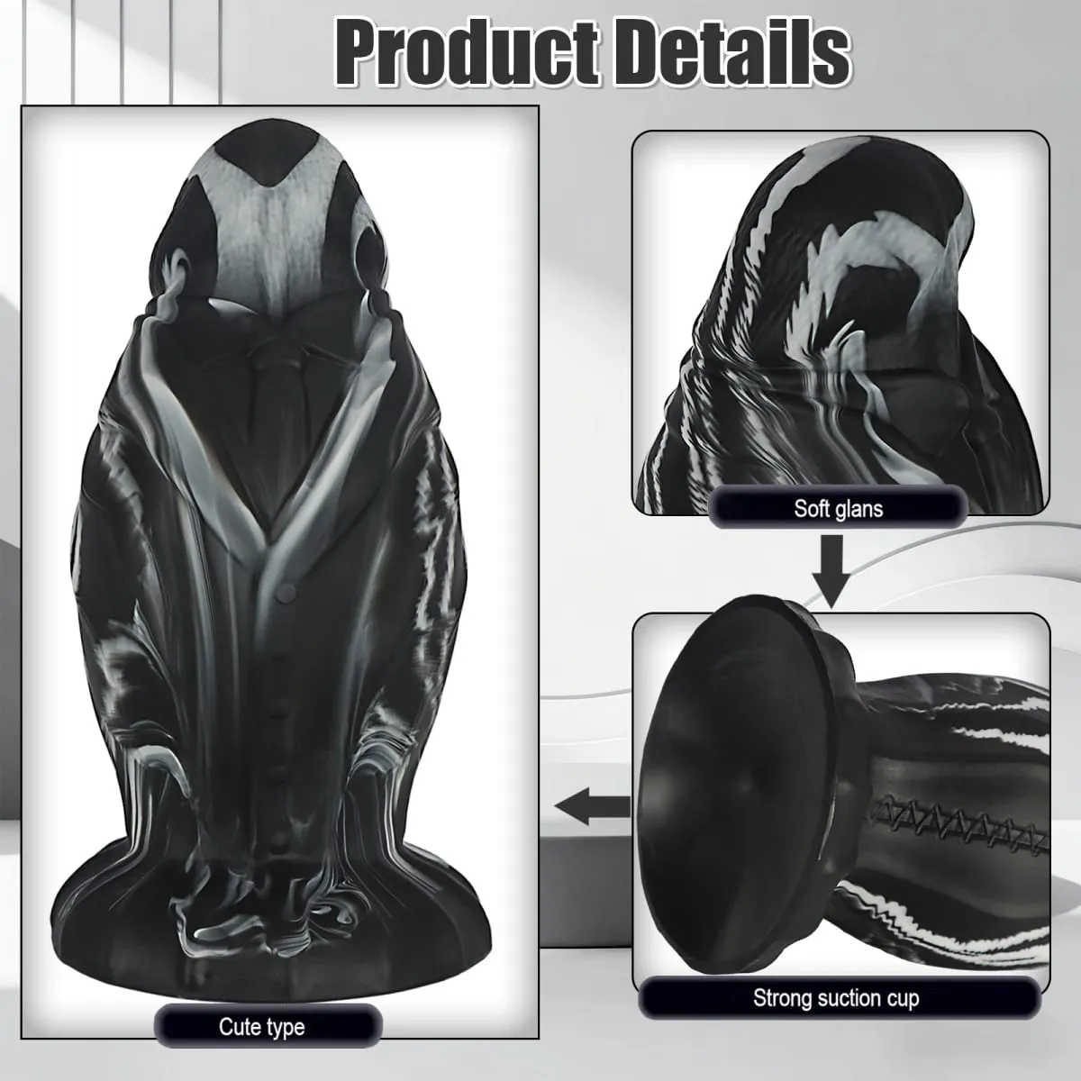 Enorme spina anale spessa Grande ventosa Butt Plug Fantasia in silicone Dilatatore allungamento anale espansore Giocattoli adulti del sesso per donne uomini