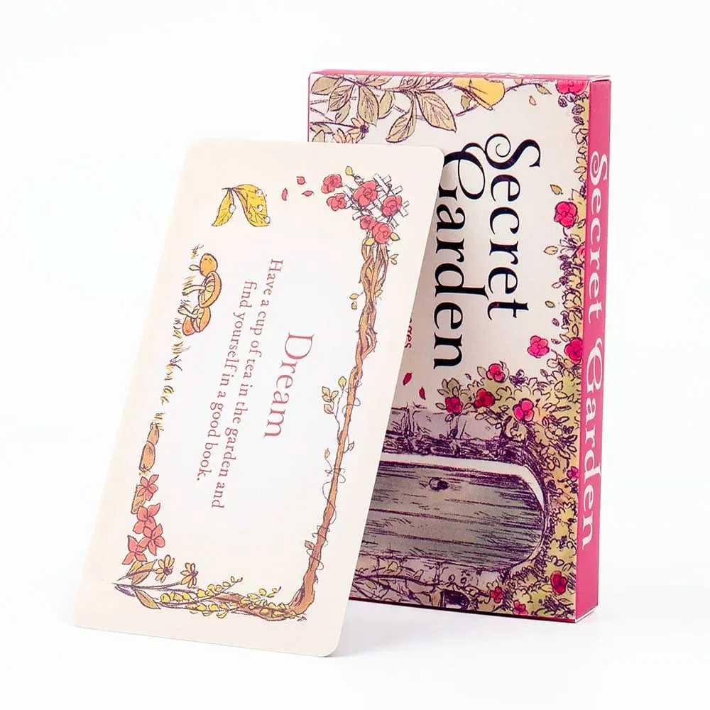 Secret Garden Board Game 40 Charming Cards with English Visions 11x6cm Encouraging Small Signs Imbued with Garden Magic — image 1