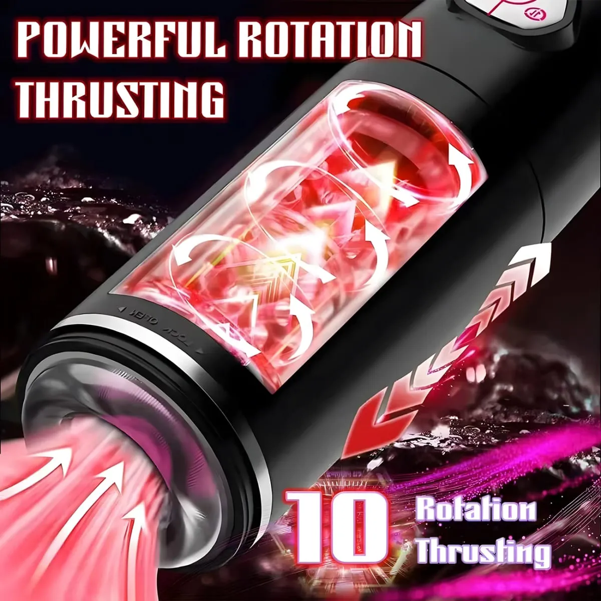 Automatic Masturbator Wear Headphones 10 Thrusting Rotating Modes Mastubator Cup Sex Toys Adult Goods for Men Masturbation