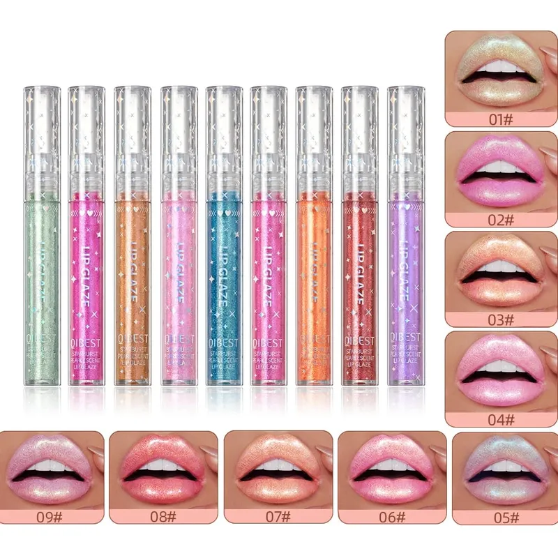 9 Colors Lip Gloss Sets Long-lasting Glitter Liquid Lipstick Moisturizing Luminous Lipgloss Makeup Shiny Lip Glaze Kits — image 3