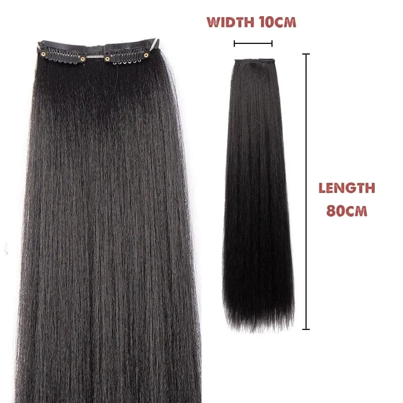 Hanfu wig piece corn whisker hairstyle one piece hair extension non knotted long straight hair piece antique hairstyle for women — image 14