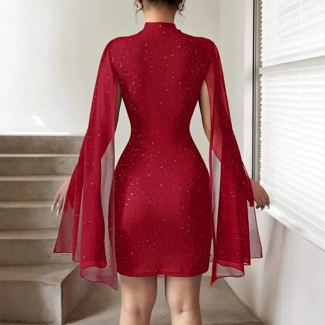Frauen Paket Hüfte Mini Kleid Neue Frühling Sommer Fahsion Elegante O Neck Feste Beiläufige Urlaub Party Kleider Für Frauen robe Femme — image 5