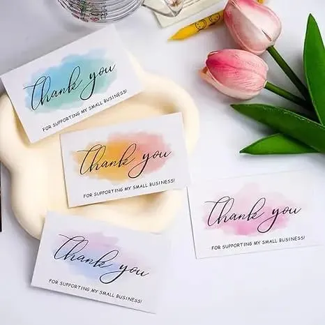 Custom Thank You Cards Business Card Full Color Double-Sided Printing Gift Decoration Card Personalized Logo Wedding Invitation — image 5