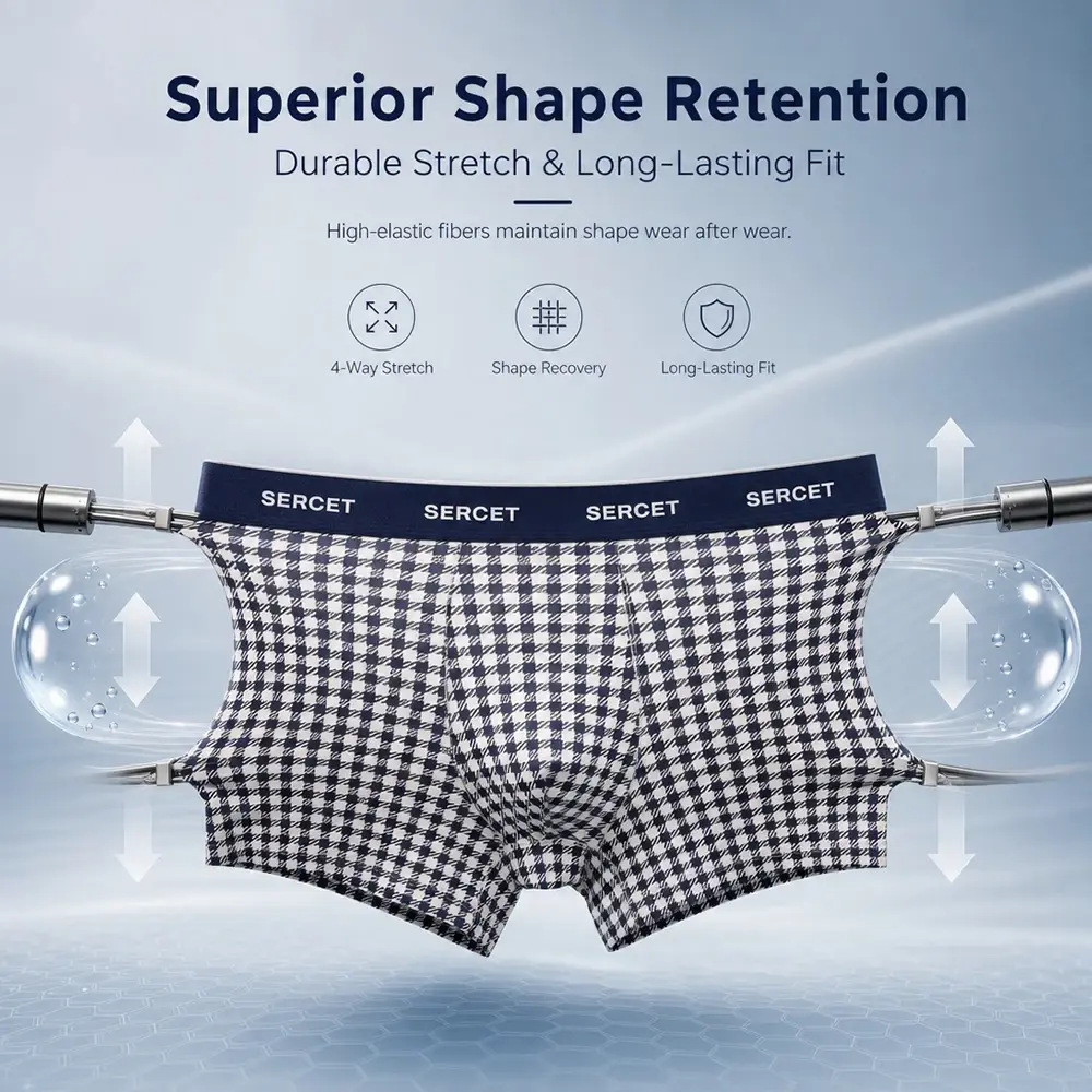 1/3PCS 95% Cotton Soft Boxers Striped/Dot/Plaid Knit Man Underwear Autumn Breathable Antibacterial 3D Mesh Crotch Men's Panties — image 9