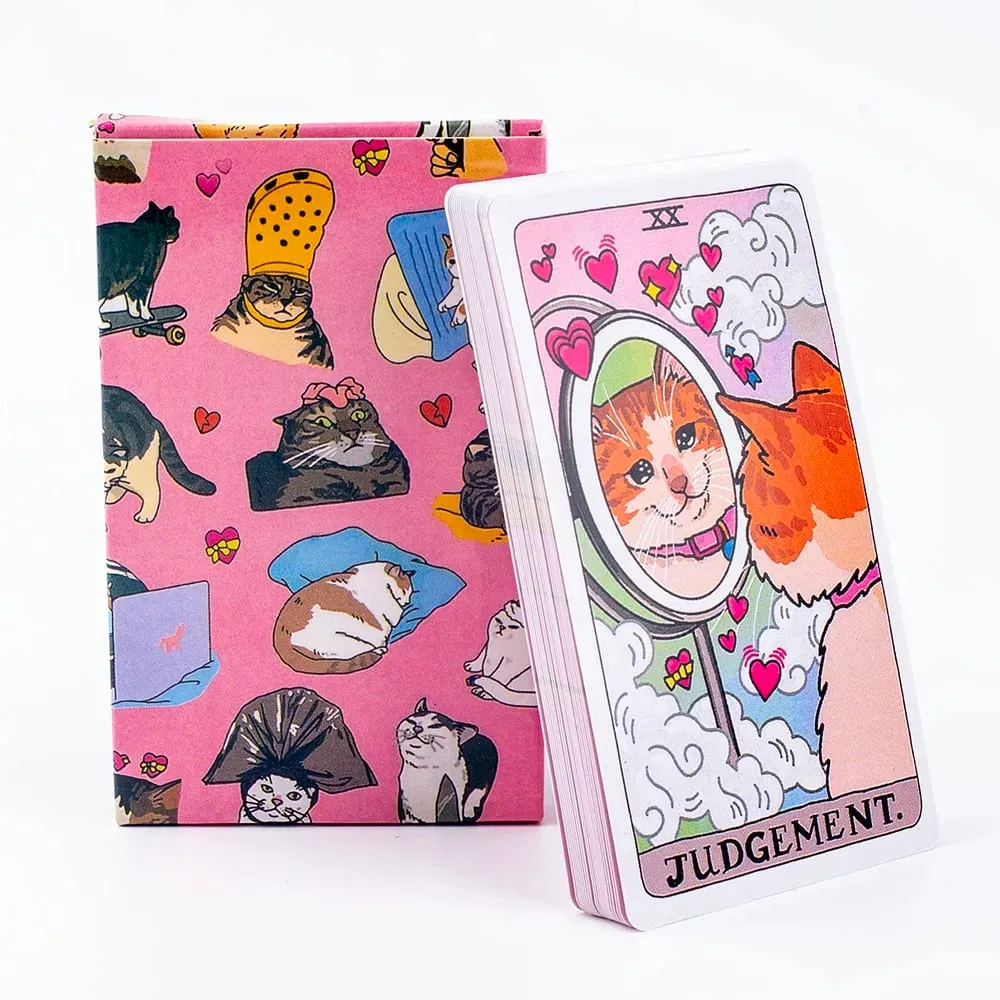 The Original Cat Meme Tarot Deck 22 Major Arcana Cat Meme Tarot Funny Witchy Cat Tarot Deck Cat Kawaii Uwu Funny Pink Cute Tarot — image 2