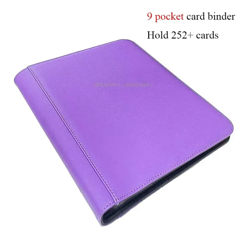 Pengikat Toploader 4 Poket TCG untuk PKM Memegang Toploaders 112+ 3"X4" Pemegang Kad Kulit Poket Bermuka Dua untuk Kad PTCG MTG — image 7