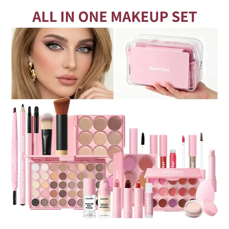 Beginner All‑in‑One Makeup Set Full Face Multi‑style Makeup Portable Kit With Tools For Daily Travel Gift Giving