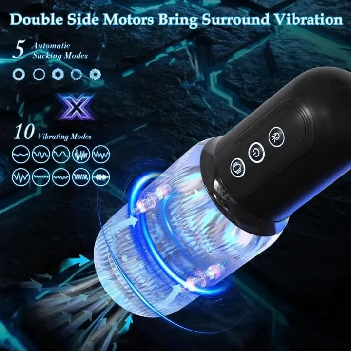 Automatic Male Masturbator Sucking Vibrating Real Pussy Blowjob Machine Male Sex Toy Men Masturbation Cup Adult Goods for Men — image 2