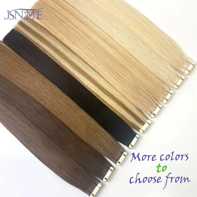 High Quality Tape In Hair Extension Invisible 100% Real Human Hair Straight Tape Ins Brown Blonde 2.5g/pcs 16-22 Inch — image 6