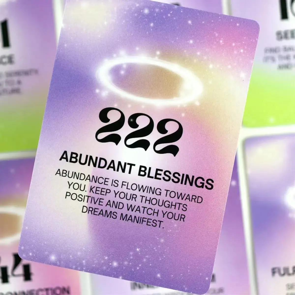 Angel Numbers Oracle Deck 10.4*7.3cm To Receive Divine Guidance 40 Pcs Numerology Cards — image 4