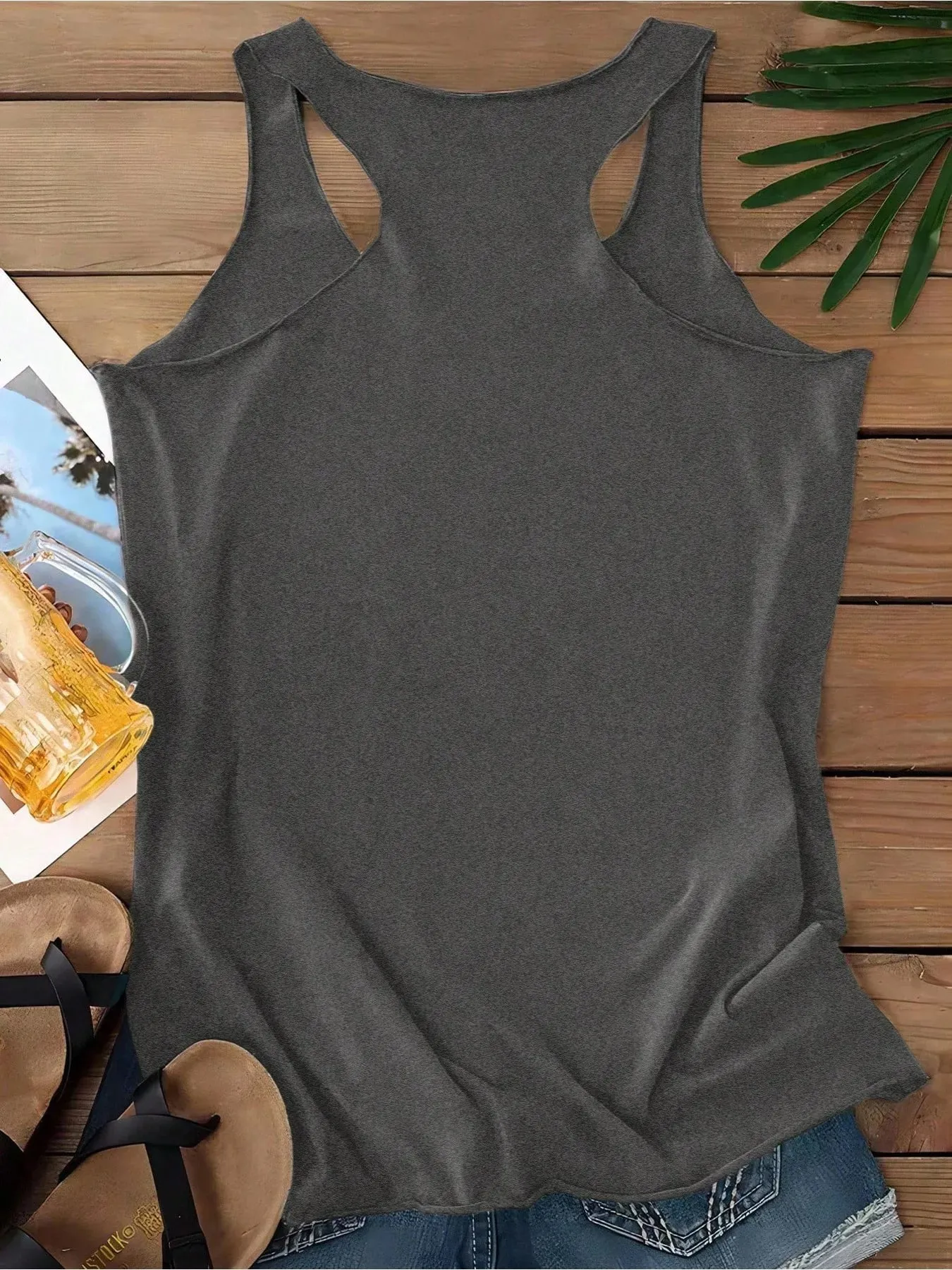 Ladies' Vintage Rock Style Sleeveless Top Lip Microphone Print I-Back Vest Summer Casual Fashion for Women — image 8